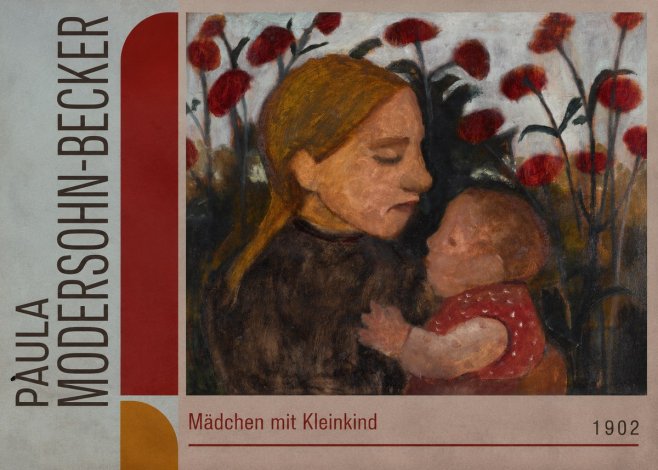 Paula Modersohn-Becker Mädchen Mit Kleinkind II No3 - Affiche