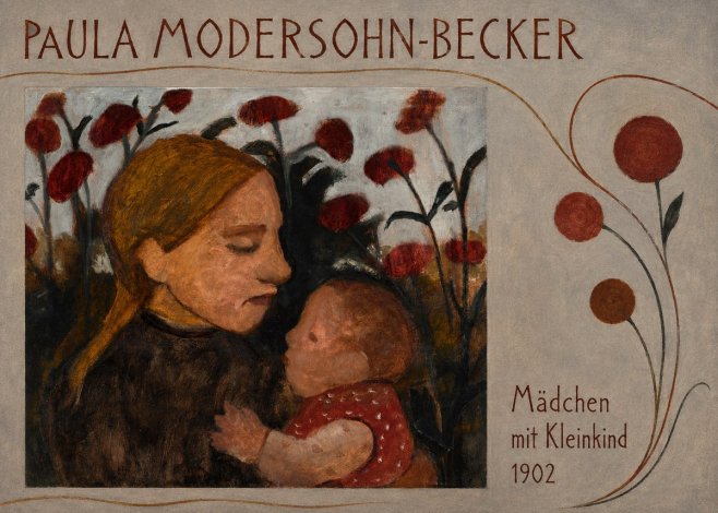 Paula Modersohn-Becker Mädchen Mit Kleinkind II No6 - Affiche