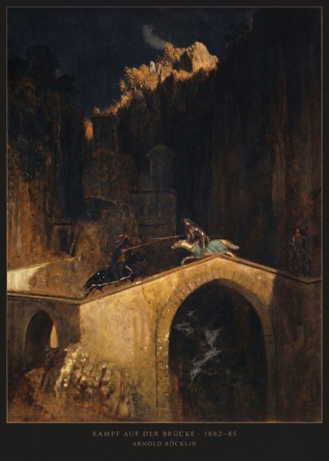 Arnold Böcklin Kampf Auf Der Brücke No2 - Affiche