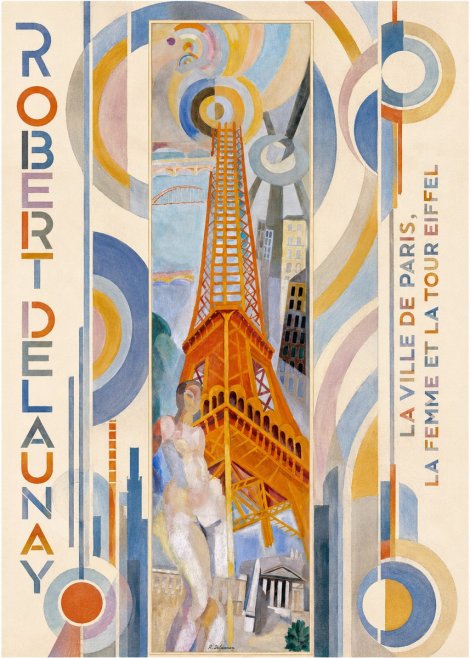 Robert Delaunay La Ville De Paris, La Femme Et La Tour Eiffel No1 - Affiche
