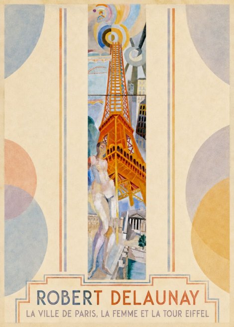 Robert Delaunay La Ville De Paris, La Femme Et La Tour Eiffel No2 - Affiche