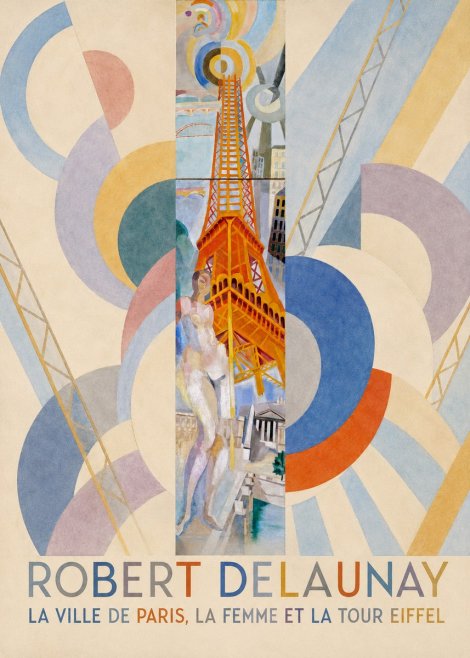 Robert Delaunay La Ville De Paris, La Femme Et La Tour Eiffel No3 - Affiche