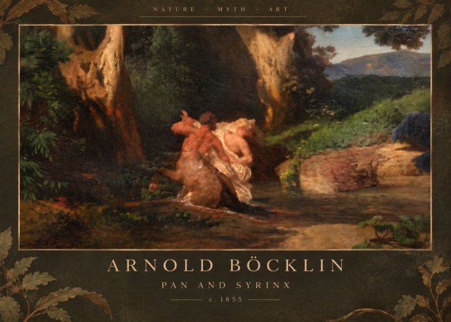 Arnold Böcklin Pan and Syrinx No6 - Affiche