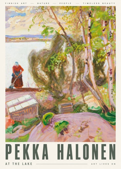 Pekka Halonen At the Lake No6 - Affiche