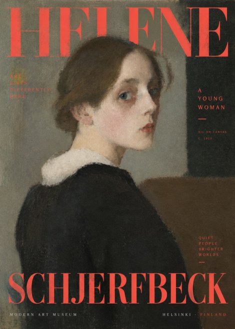 Helene Schjerfbeck The Little Girl Arranging a Twig No6 - Affiche
