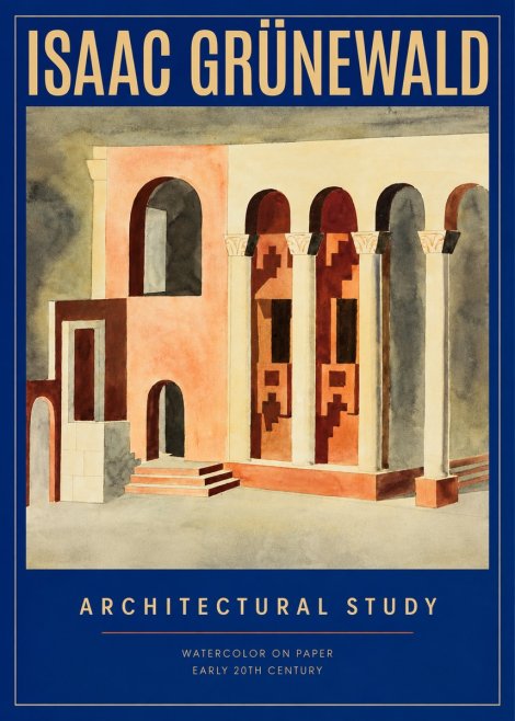 Isaac Grünewald Architectural Study II No3 - Affiche