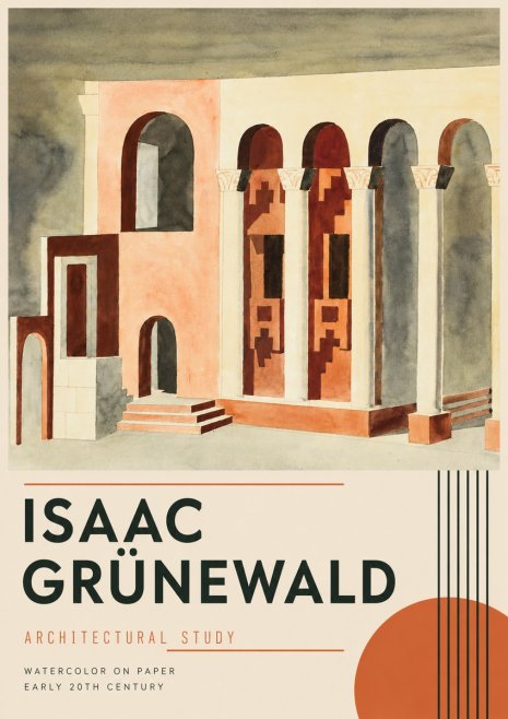 Isaac Grünewald Architectural Study II No4 - Affiche