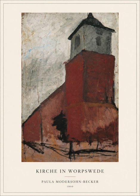 Paula Modersohn-Becker Kirche in Worpswede No4 - Affiche