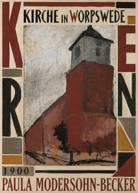 Paula Modersohn-Becker Kirche in Worpswede No5 - Affiche