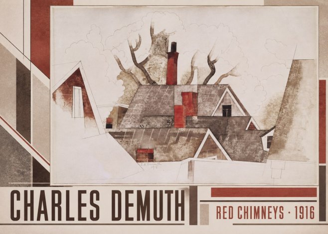 Charles Demuth Red Chimneys No2 - Affiche