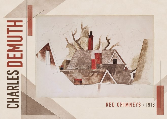 Charles Demuth Red Chimneys No3 - Affiche