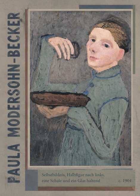 Paula Modersohn-Becker Selbstbildnis, Halbfigur Nach Links, Eine Schale Und Ein Glas Haltend No2 - Affiche
