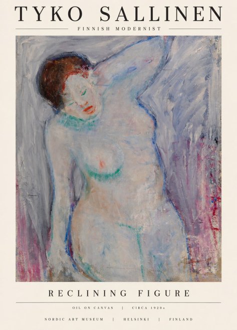 Tyko Sallinen Reclining Figure No1 - Affiche
