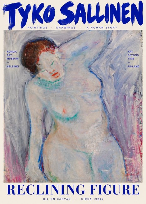 Tyko Sallinen Reclining Figure No3 - Affiche