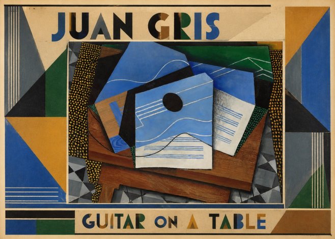 Juan Gris Guitar on a Table No1 - Affiche