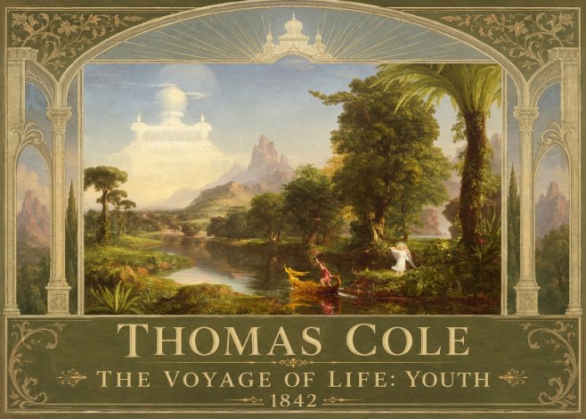 Thomas Cole The Voyage of Life: Youth III No3 - Affiche