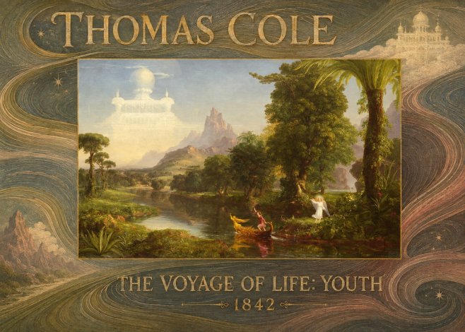 Thomas Cole The Voyage of Life: Youth III No4 - Affiche