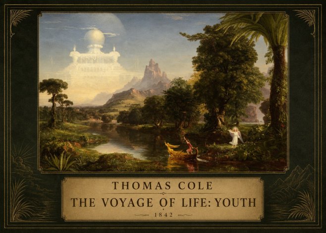 Thomas Cole The Voyage of Life: Youth III No5 - Affiche
