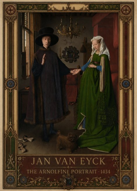 Jan van Eyck The Arnolfini Portrait VII No1 - Affiche