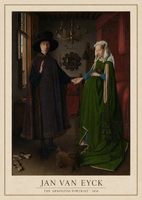 Jan van Eyck The Arnolfini Portrait VII No3 - Affiche