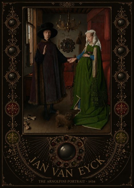 Jan van Eyck The Arnolfini Portrait VII No4 - Affiche