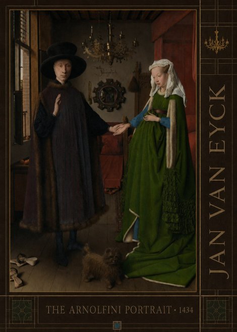 Jan van Eyck The Arnolfini Portrait VII No5 - Affiche