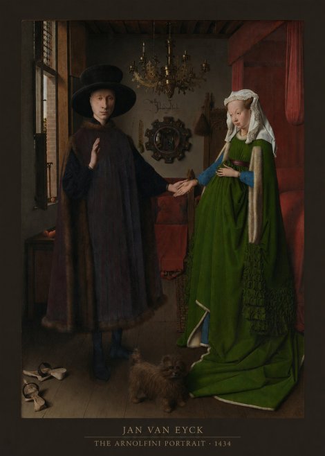Jan van Eyck The Arnolfini Portrait VII No6 - Affiche
