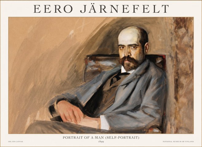 Eero Järnefelt Portrait of a Man (Self-portrait) No1 - Affiche