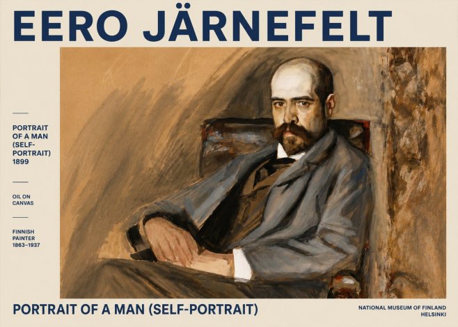 Eero Järnefelt Portrait of a Man (Self-portrait) No4 - Affiche