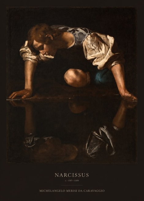 Michelangelo Merisi da Caravaggio Narcissus II No5 - Affiche