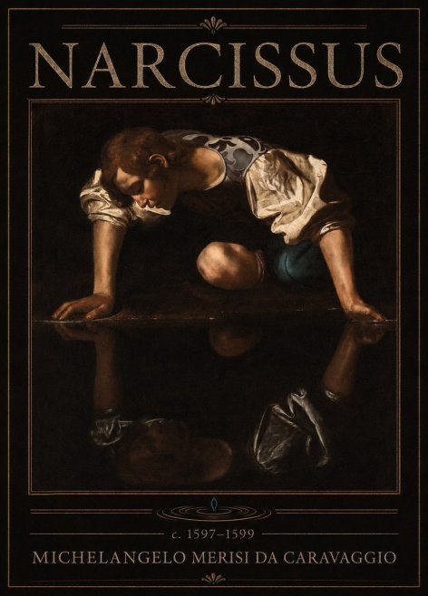 Michelangelo Merisi da Caravaggio Narcissus II No6 - Affiche