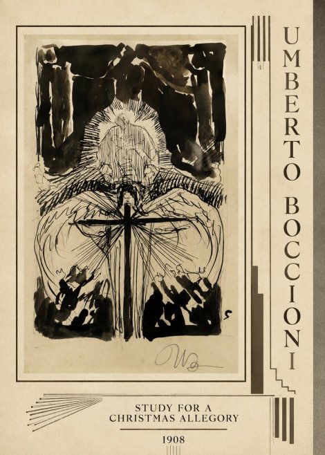 Umberto Boccioni Study for a Christmas Allegory No4 - Affiche