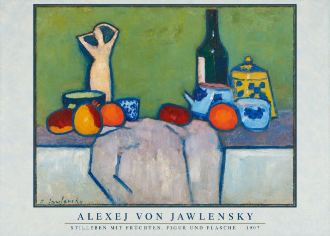 Alexej von Jawlensky Stilleben Mit Früchten, Figur Und Flasche 1907 No6 - Affiche