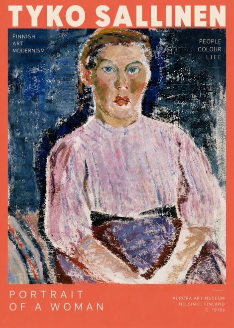 Tyko Sallinen Portrait of a Woman II No5 - Affiche