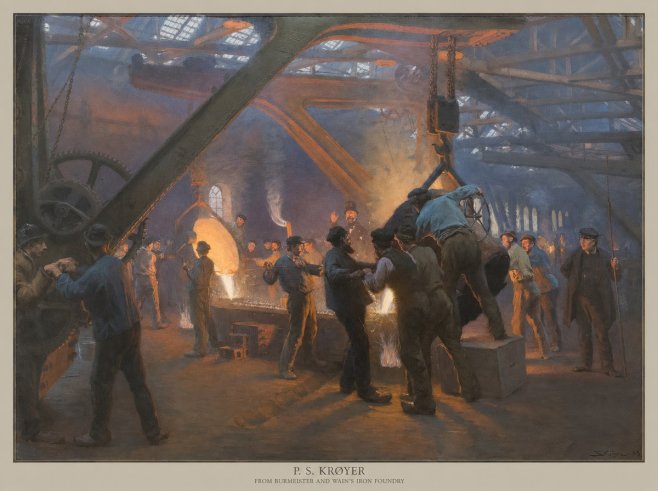 P.S. Krøyer From Burmeister and Wain's Iron Foundry No5 - Affiche