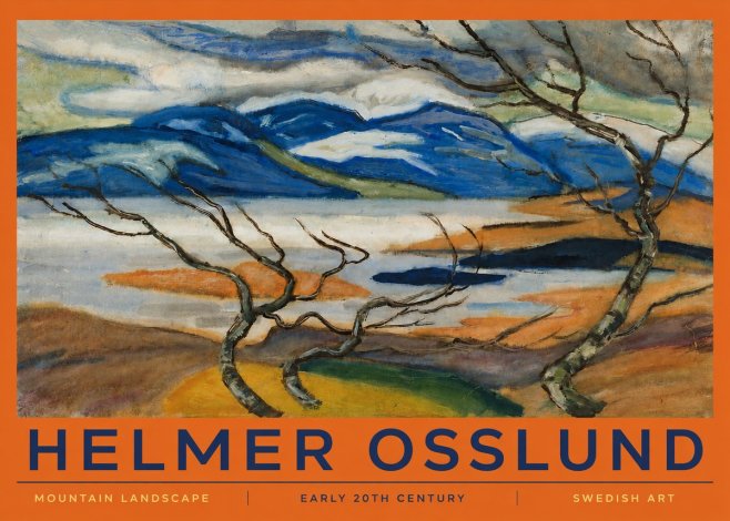 Helmer Osslund Mountain Landscape No2 - Affiche