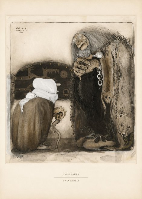 John Bauer Two Trolls No5 - Affiche