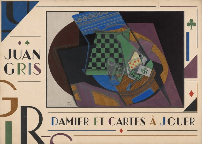 Juan Gris Damier Et Cartes À Jouer No5 - Affiche