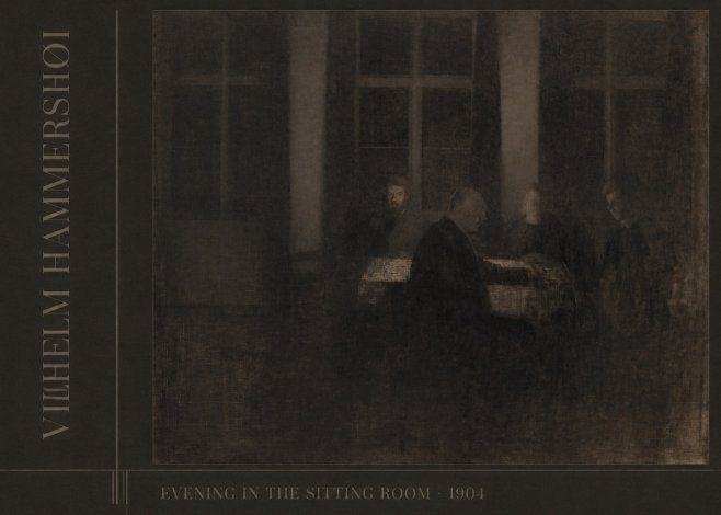 Vilhelm Hammershøi Evening in the Sitting Room No2 - Affiche