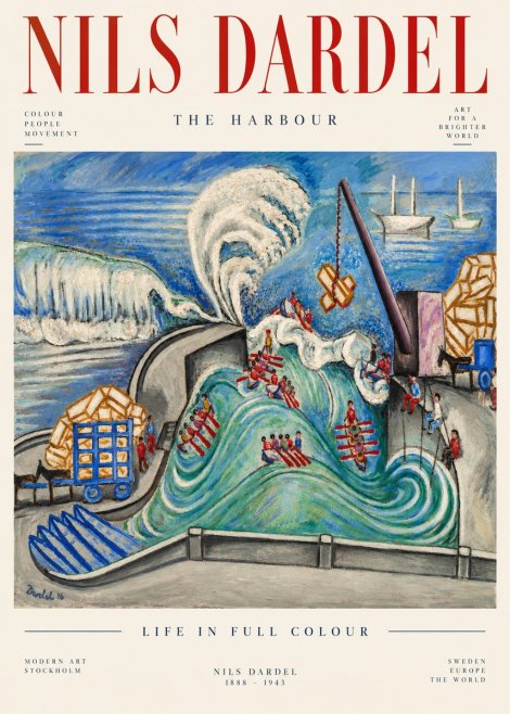 Nils Dardel The Harbour No5 - Affiche