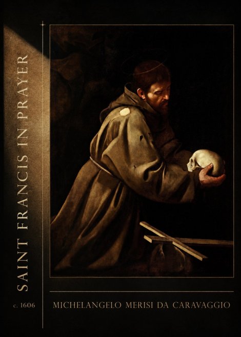 Michelangelo Merisi da Caravaggio Saint Francis in Prayer II No2 - Affiche