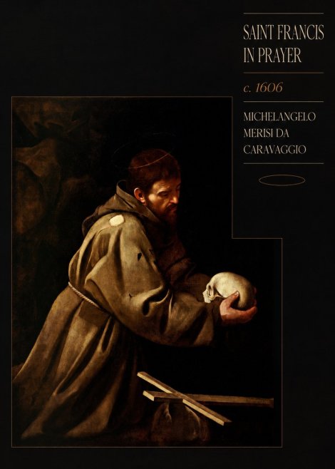 Michelangelo Merisi da Caravaggio Saint Francis in Prayer II No4 - Affiche