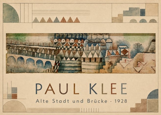 Paul Klee Alte Stadt Und Brücke No1 - Affiche