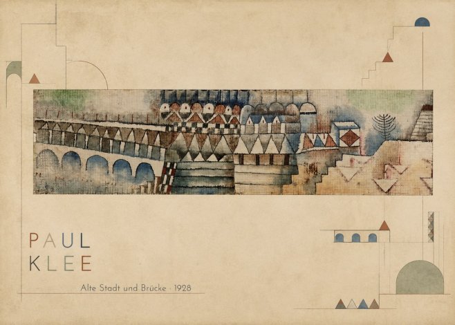 Paul Klee Alte Stadt Und Brücke No2 - Affiche