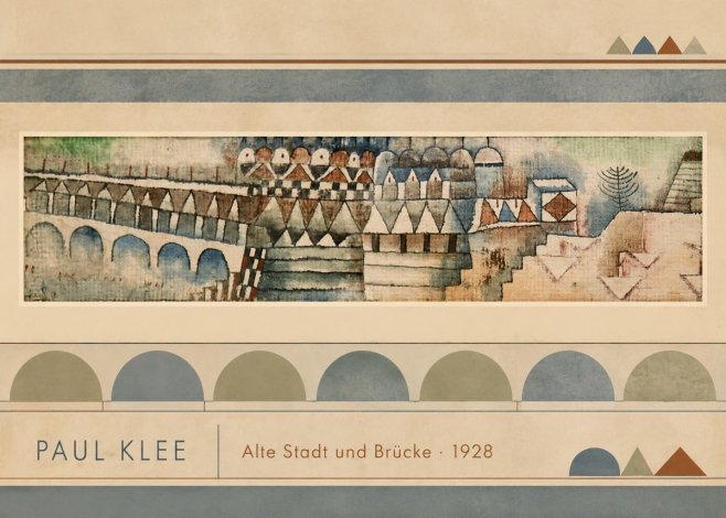 Paul Klee Alte Stadt Und Brücke No3 - Affiche