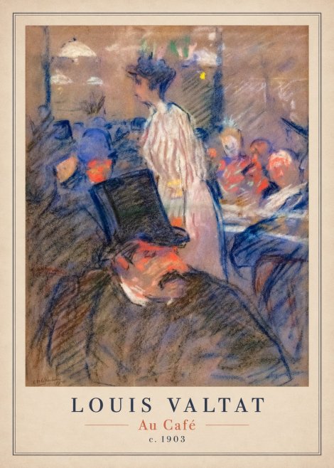 Louis Valtat Au Café No4 - Affiche