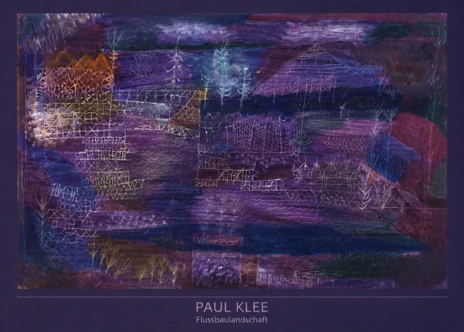 Paul Klee Flussbaulandschaft No6 - Affiche