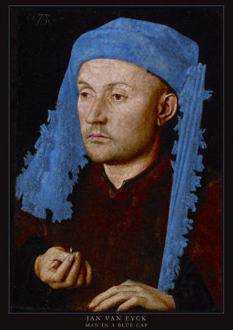 Jan van Eyck Man in a Blue Cap I No5 - Affiche