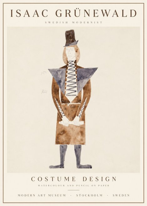 Isaac Grünewald Costume Design XIII No4 - Affiche