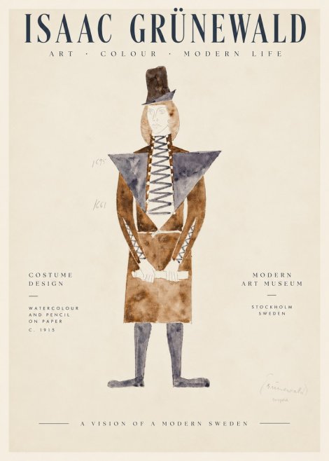Isaac Grünewald Costume Design XIII No6 - Affiche